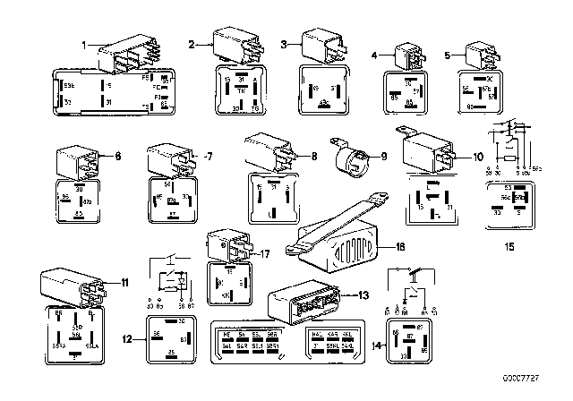 1987 BMW 325e Relay Diagram