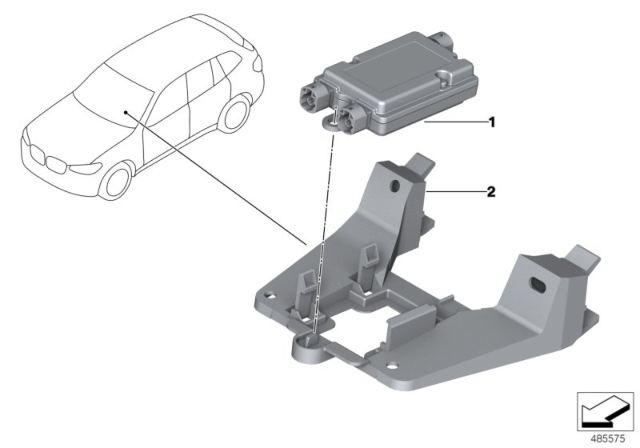 2019 BMW X4 BRACKET FOR USB HUB Diagram for 84109398981