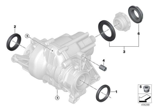 2020 BMW X1 Transfer Box, Single Parts PTO Diagram