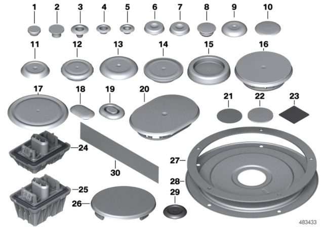 2013 BMW 750i Sealing Cap/Plug Diagram
