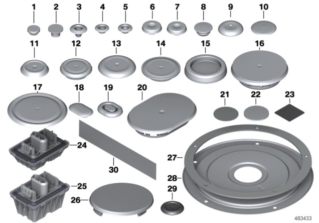 2012 BMW 740i Sealing Cap/Plug Diagram