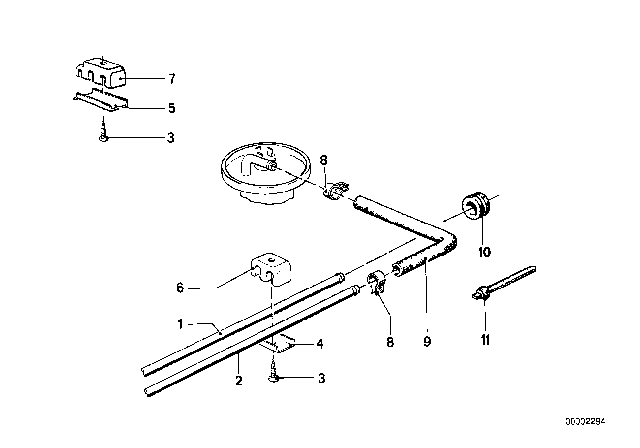 1979 BMW 633CSi Return Pipe Diagram for 16121151301