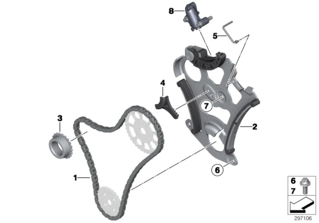 2015 BMW X5 Lubrication System / Oil Pump Drive Diagram