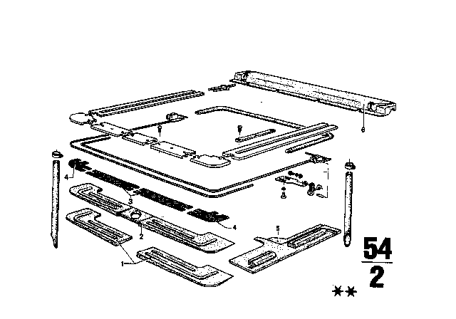 1969 BMW 1602 Sliding Roof Diagram 3