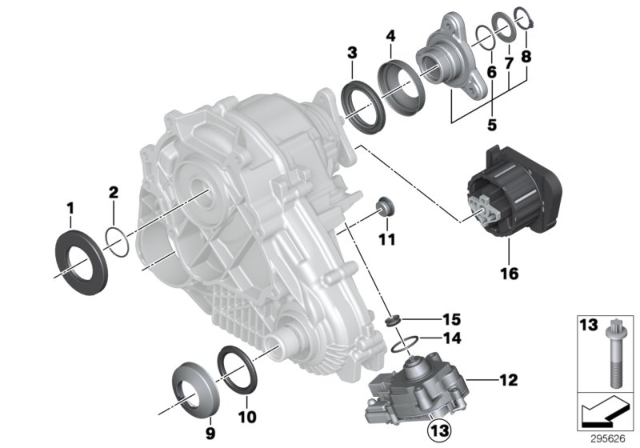 2016 BMW X6 Transfer Case Single Parts ATC Diagram