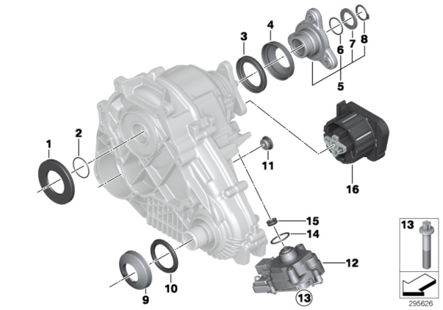 2017 BMW X4 Transfer Case Single Parts ATC Diagram