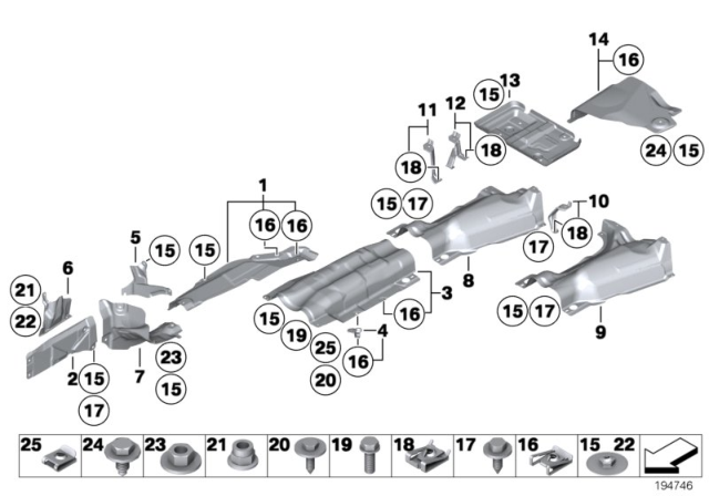 2013 BMW X1 Heat Insulation, Tunnel Diagram for 51487117375
