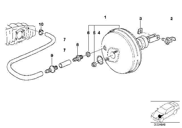 1999 BMW Z3 M Power Brake Unit Depression Diagram