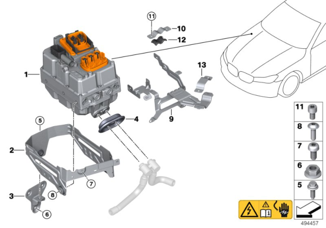 2020 BMW 745e xDrive Support For Power Electronics Diagram for 12908601904