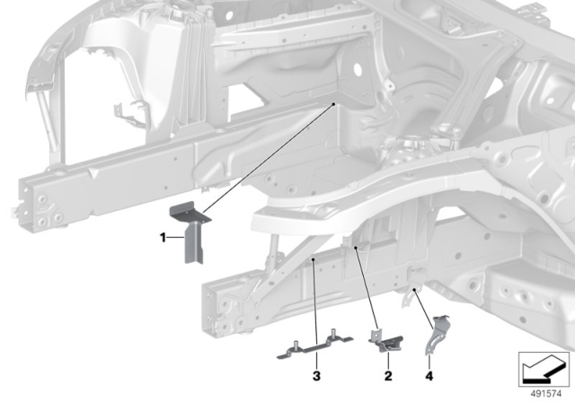 BRACKET RDS/BRAKE WEAR INDIC Diagram for 41007470215