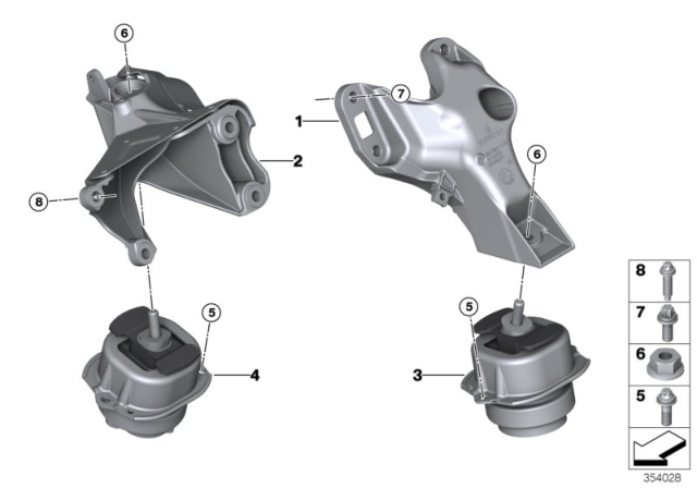 2015 BMW X5 Engine Mount Bracket Left Diagram for 22116882033