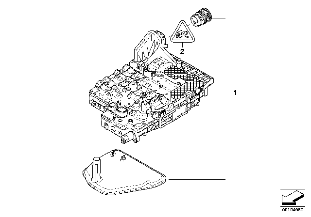 2008 BMW Alpina B7 Mechatronics & Mounting Parts (GA6HP26Z) Diagram 1