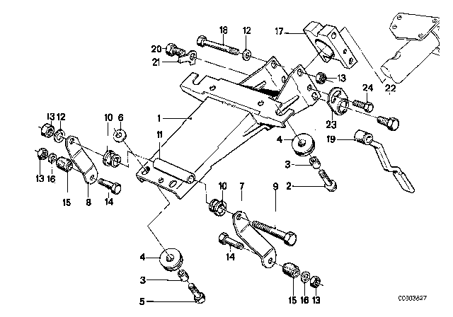 1985 BMW 524td Steering Column - Bearing Support / Single Part Diagram