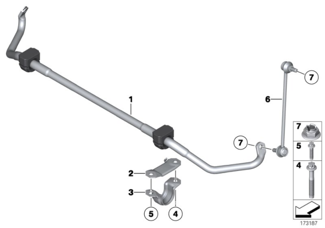 2015 BMW Alpina B7 Stabilizer, Front Diagram