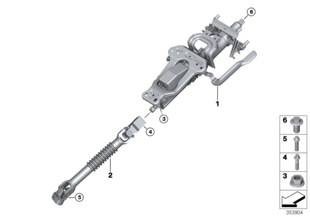 2020 BMW X1 Manually Adjusting Steering Column Diagram