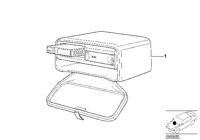 2001 BMW 740iL Pioneer CD / Player Diagram 1