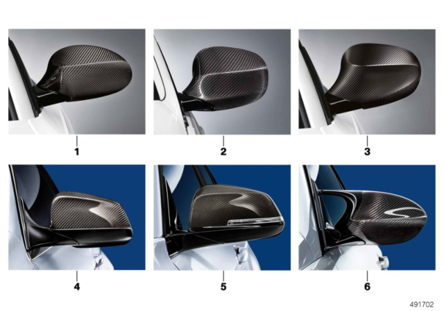 2011 BMW 128i Convertible N51 Engine(E88) M Performance Exterior Mirror Caps Diagram