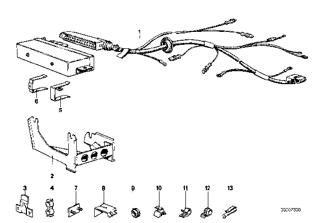 1985 BMW 735i Wiring Set Diagram for 61111376260
