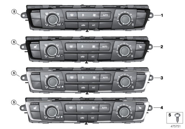 2014 BMW 428i xDrive Air Conditioning Control Diagram