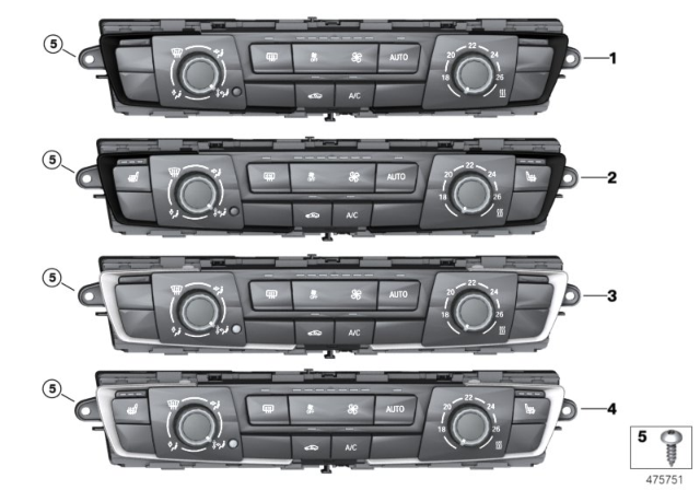 2018 BMW 230i Air Conditioning Control Diagram