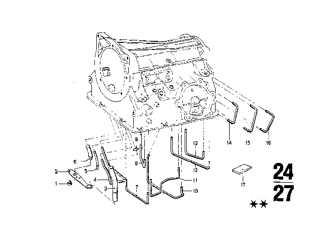 1974 BMW 3.0S Pressure And Suction Pipes (Bw 65) Diagram