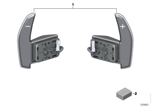 2018 BMW M2 Gearshift Paddles, M Steering Wheel Diagram