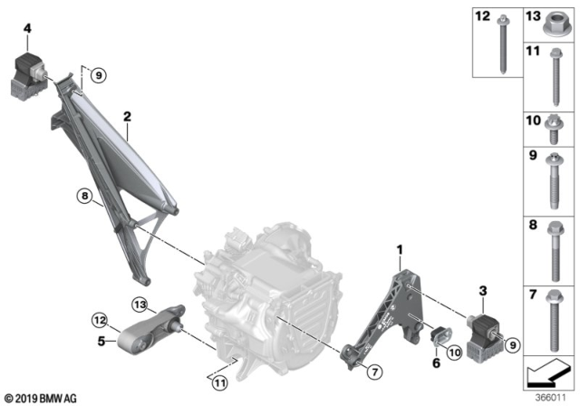 2016 BMW i3 Stop Buffer Diagram for 22116873127