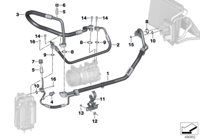 2020 BMW Z4 SUCTION PIPE EVAPORATOR-COMP Diagram for 64539398901