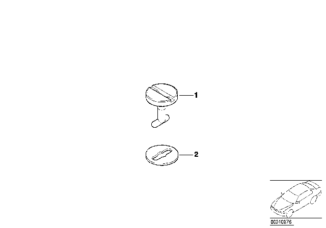 1993 BMW 525i Floor Mats Lock Diagram