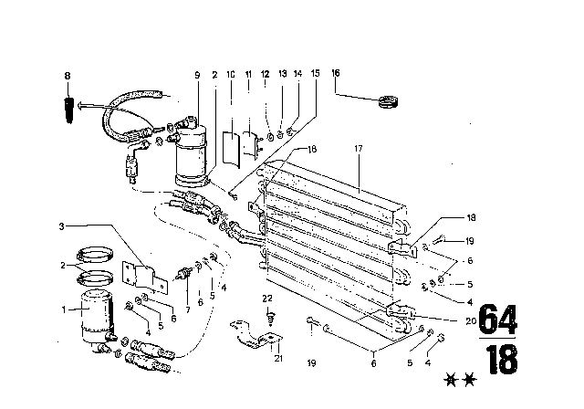 1973 BMW Bavaria Drying Container Diagram for 64531353272