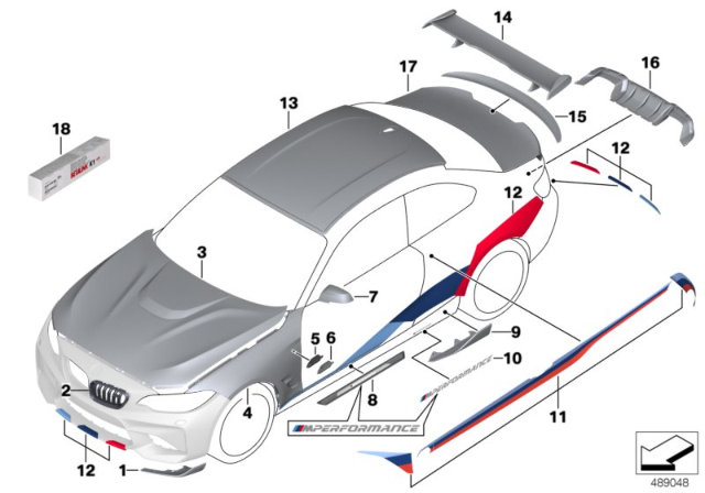 2017 BMW M2 Empty Housing For Roof Antenna, Primed Diagram for 65209259440