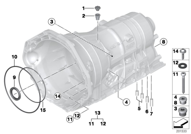 2004 BMW 745Li Housing With Mounting Parts (GA6HP26Z) Diagram