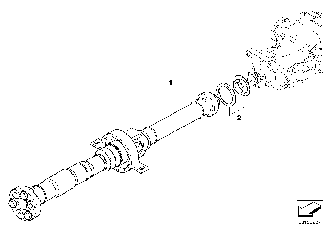 2011 BMW Z4 Rear-Drive Shaft Diagram for 26107599422