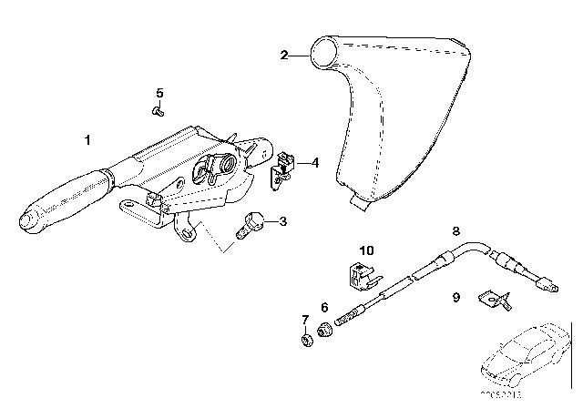 2002 BMW Z3 M Hex Nut Diagram for 34411164699