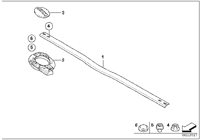 2006 BMW M3 Strut Brace Diagram