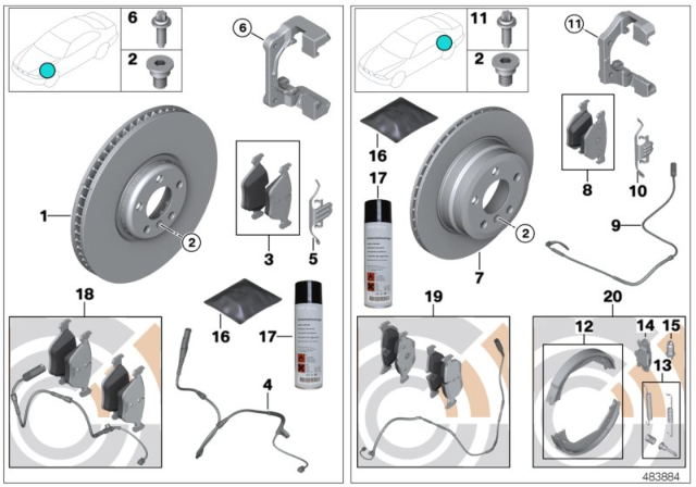 2009 BMW X5 Service, Brakes Diagram