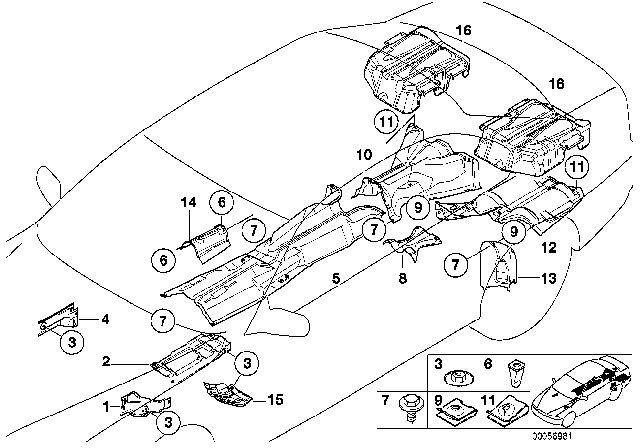 2002 BMW 525i Heat Insulation Diagram