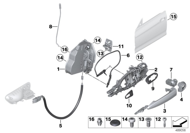 2014 BMW 328i GT xDrive Locking System, Door Diagram 1