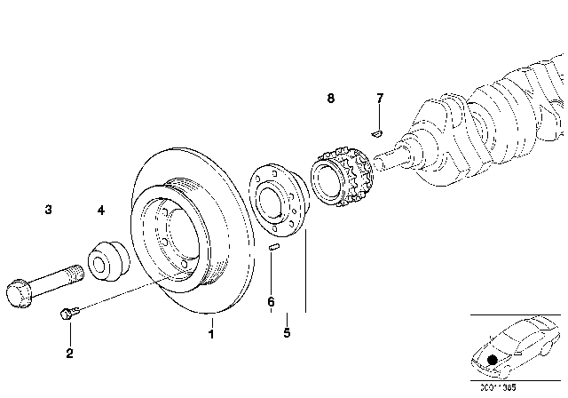 1997 BMW 328i Belt Drive-Vibration Damper Diagram 2