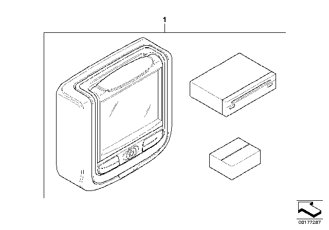 2010 BMW X6 Entertainment Kit Diagram for 65120440062