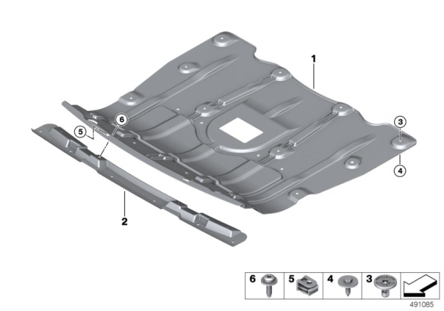 2019 BMW X5 Underbonnet Screen Diagram