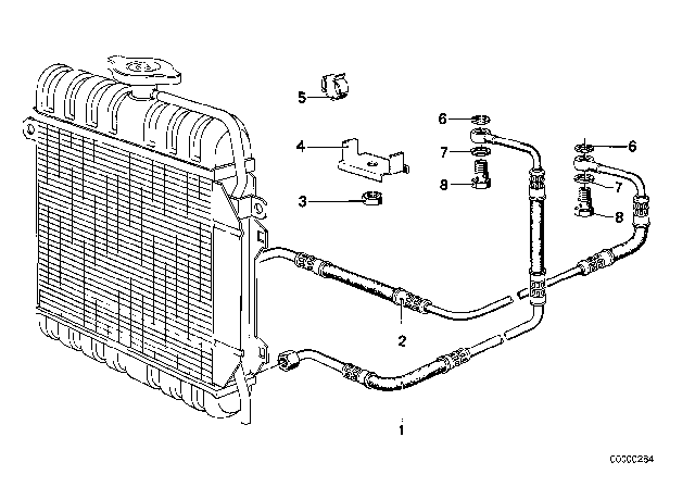 1981 BMW 320i Oil Pipe Diagram for 17221151514