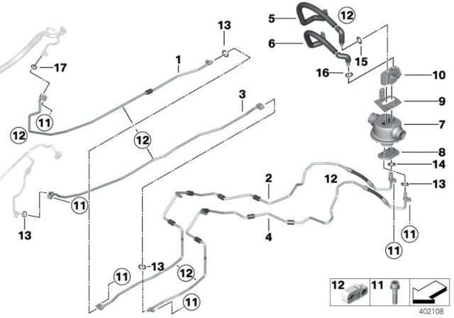 2015 BMW ActiveHybrid 5 Expansion Valve Diagram for 64119249225