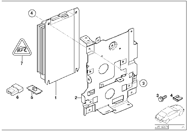 2005 BMW X5 Rc Filter Radio Diagram for 65106940978