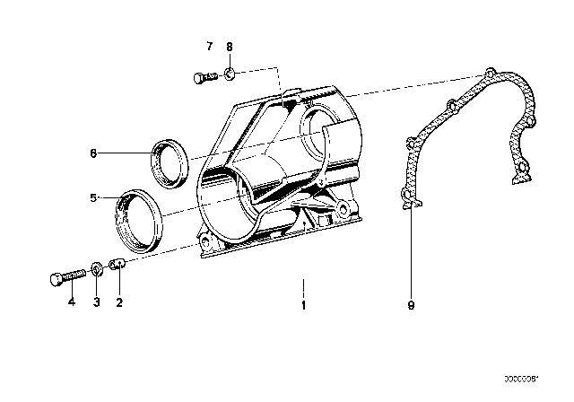 1986 BMW 524td Wheel Casing Diagram 1