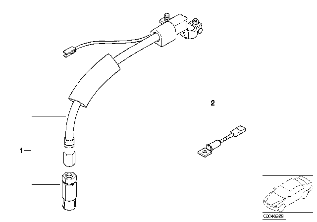 1996 BMW 750iL Battery Cable Diagram 2