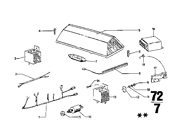 1973 BMW 3.0CS Seatbelts Diagram 4