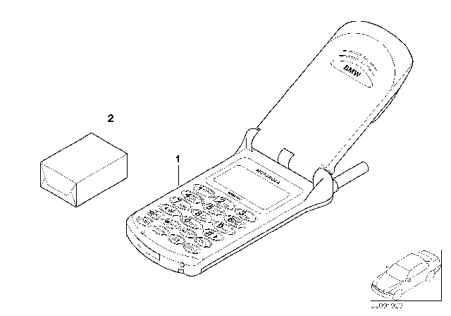 2001 BMW X5 Hands-Free Telephone Diagram