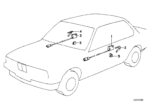 1981 BMW 633CSi Central Locking System Diagram 4