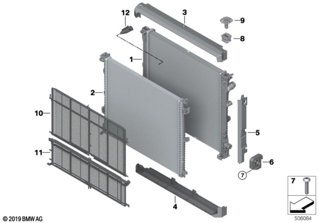 2018 BMW X3 RADIATOR Diagram for 17119797807